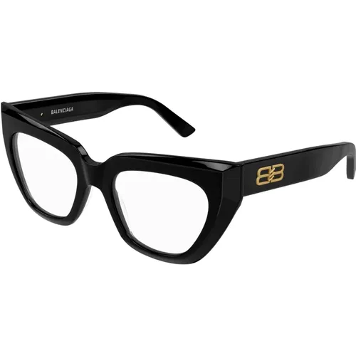 Stylische Brille Bb0238O Schwarz , Damen, Größe: 50 MM - Balenciaga - Modalova