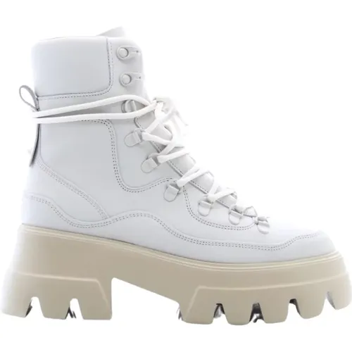 Chunky Off White Lederstiefel , Damen, Größe: 39 EU - Nubikk - Modalova