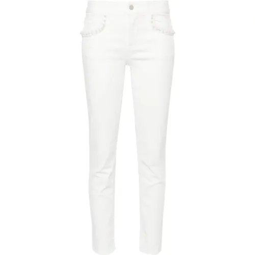 Pearl Detail Slim Cut Denim Jeans , female, Sizes: W30, W27 - Liu Jo - Modalova