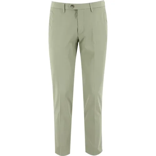 Slim Fit Cotton Trousers , male, Sizes: W34, W35 - Michael Coal - Modalova