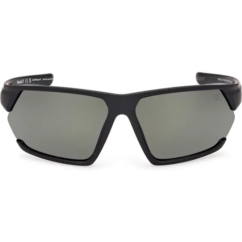 Polarized Irregular Sunglasses Green Lens , unisex, Sizes: 69 MM - Timberland - Modalova