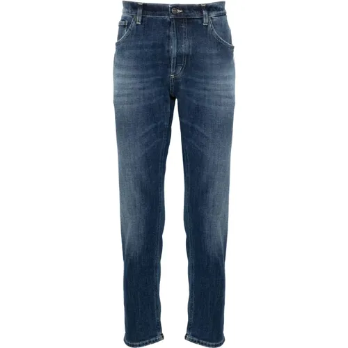 Mittlere Blaue Stretch-Denim-Jeans , Herren, Größe: W30 - Dondup - Modalova