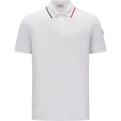 Klassisches Weißes Poloshirt , Herren, Größe: 2XL - Moncler - Modalova
