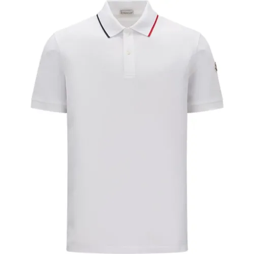 Klassisches Weißes Poloshirt - Moncler - Modalova