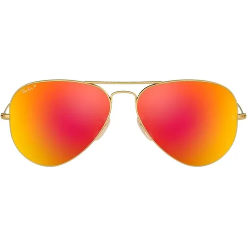 Aviator Flash Polarisierte Sonnenbrille , Herren, Größe: 58 MM - Ray-Ban - Modalova
