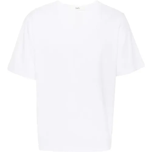 Uneven Tee Regular Fit Cotton T-shirt , male, Sizes: L, XL, M - Séfr - Modalova