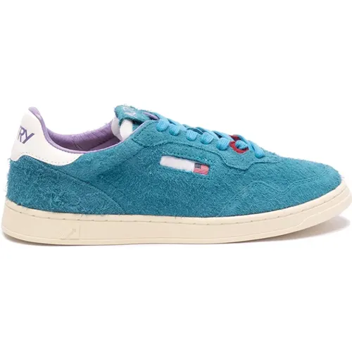 Flat` Low-Top Sneakers , male, Sizes: 10 UK, 8 UK, 9 UK - Autry - Modalova