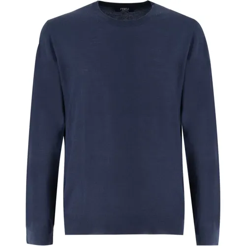 Luxuriöser Crew Neck Jumper , Herren, Größe: L - Fedeli - Modalova