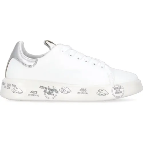 Leather Sneakers with Contrasting Details , female, Sizes: 7 UK, 4 UK, 8 UK, 3 UK, 6 UK - Premiata - Modalova