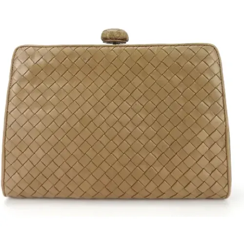 Pre-owned Leather clutches , female, Sizes: ONE SIZE - Bottega Veneta Vintage - Modalova