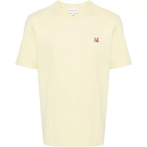Fox-Motif Cotton T-Shirt , male, Sizes: M, L, XL - Maison Kitsuné - Modalova