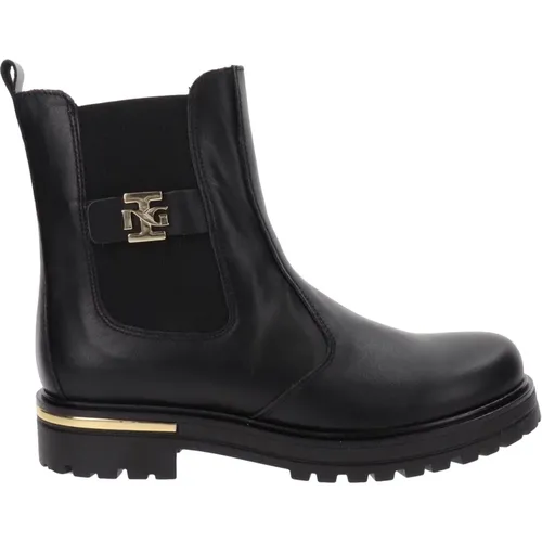 Leather Girl Ankle Boots with Zip Closure , female, Sizes: 3 UK, 4 UK, 5 UK, 2 UK - Nerogiardini - Modalova