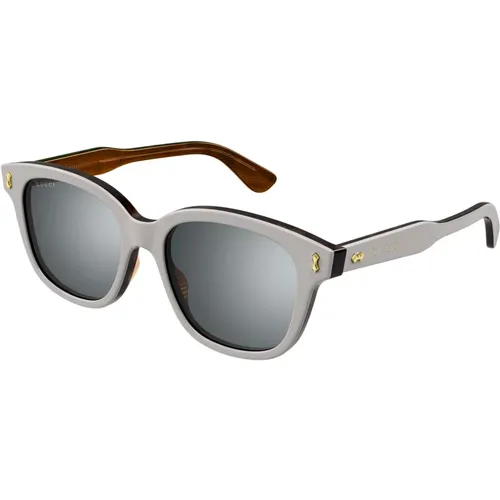 Silver/Brown Sunglasses , male, Sizes: 52 MM - Gucci - Modalova