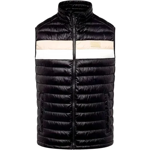 Quilted Vest with Colorful Stripes , male, Sizes: XL, M, S - Karl Lagerfeld - Modalova