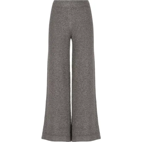 Grey Wool Viscose Lurex Elastic Waist Trousers , female, Sizes: XS - D.Exterior - Modalova