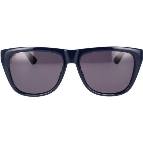 Rechteckige Sonnenbrille mit blauem Rahmen - Gucci - Modalova