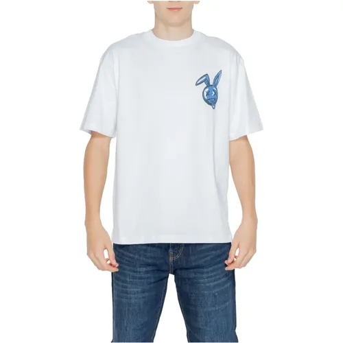 Weißes Bedrucktes T-Shirt für Männer , Herren, Größe: S - Pharmacy Industry - Modalova