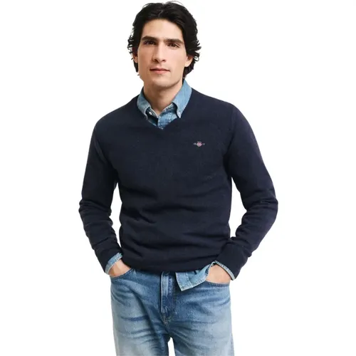 Ultrafeiner Lambswool V-Ausschnitt Pullover - Gant - Modalova