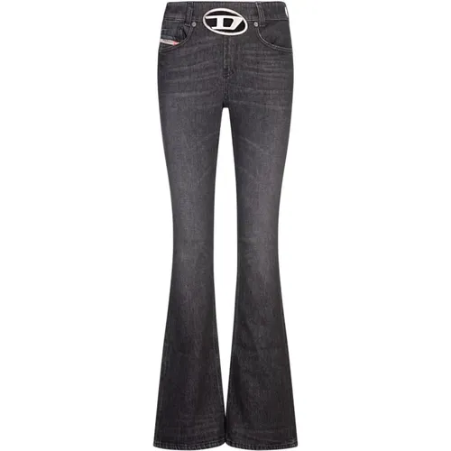 Schwarze Bootcut Jeans mit Bohemian Attitude , Damen, Größe: W27 - Diesel - Modalova