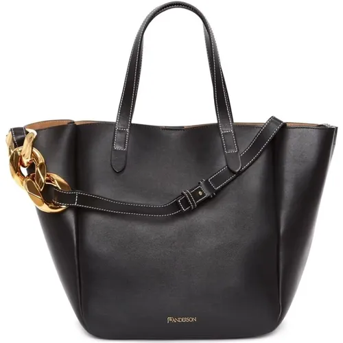 Schwarze Leder-Schultertasche - JW Anderson - Modalova