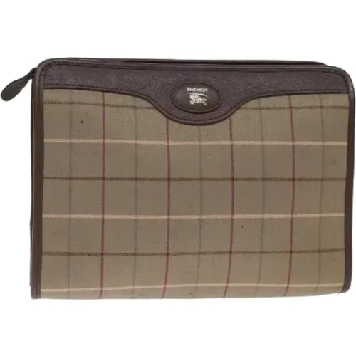 Pre-owned Canvas clutches , female, Sizes: ONE SIZE - Burberry Vintage - Modalova