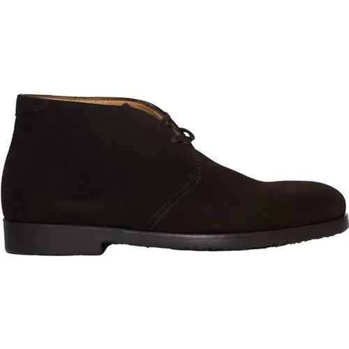 Suede Lace-Up Ankle Boots , male, Sizes: 9 1/2 UK, 6 UK, 10 UK - Rossano Bisconti - Modalova