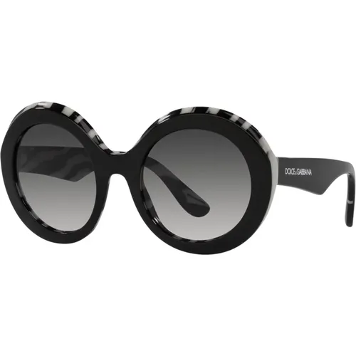 Coole Zebrato Sonnenbrille mit Grauen Verlaufsgläsern - Dolce & Gabbana - Modalova