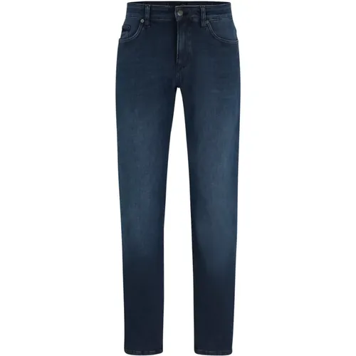 Slim Fit Regular Rise Blaue Denim Jeans , Herren, Größe: W32 - Hugo Boss - Modalova