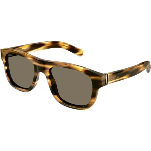 Stylish Sunglasses in Havana/ , male, Sizes: 54 MM - Gucci - Modalova