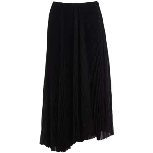 Georgette Plissé Midi Skirt , female, Sizes: S, XS - Balenciaga - Modalova