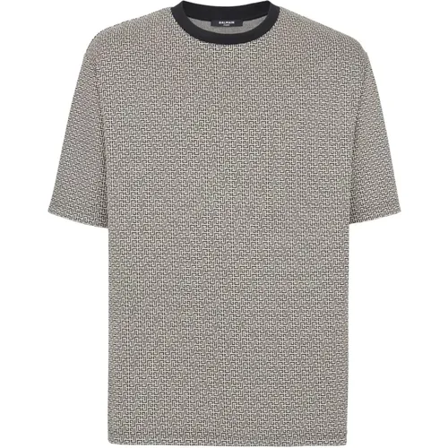 Monogramm T-Shirt,T-Shirts Balmain - Balmain - Modalova