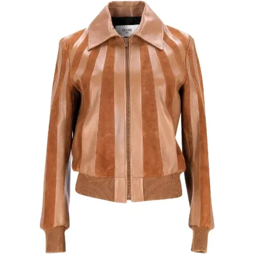 Pre-owned Leather outerwear , female, Sizes: 2XS - Celine Vintage - Modalova