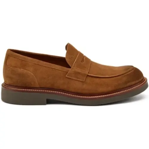 Wildleder Herrenloafer - Dandy Stil , Herren, Größe: 45 EU - Frau - Modalova