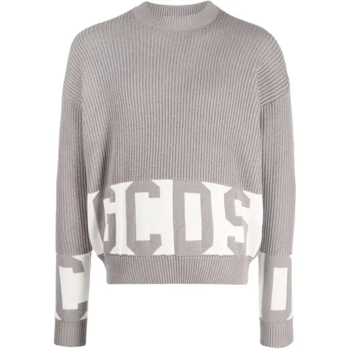 Grauer Low Band Pullover , Herren, Größe: S - GCDS - Modalova