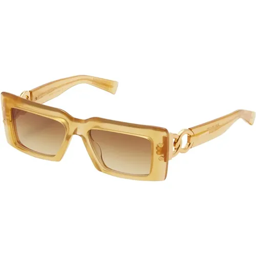 Imperial Honey-Gold Women`s Sunglasses , female, Sizes: ONE SIZE - Balmain - Modalova