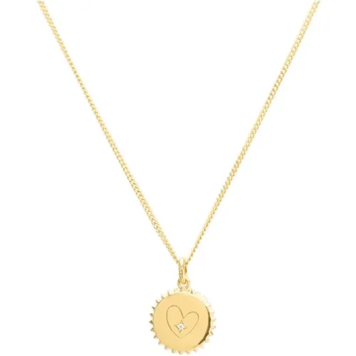 Gold affirmation necklace , female, Sizes: ONE SIZE - Vedder & Vedder - Modalova