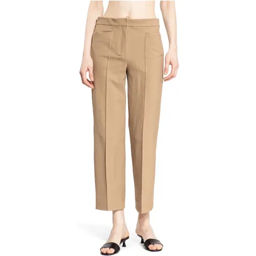 High-Waisted Twill Pants , female, Sizes: 2XS, XS - Max Mara - Modalova