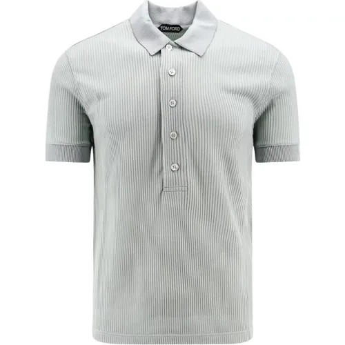 Classic Grey T-Shirt with Short Sleeve , male, Sizes: M - Tom Ford - Modalova