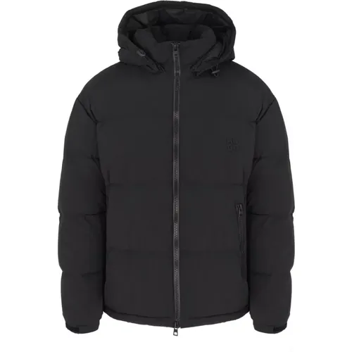 Water-Repellent Crinkle Jacket with Stacked Logo , male, Sizes: L - Hugo Boss - Modalova