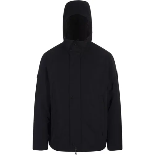 Blaue Kapuzenjacke mit PrimaLoft-Isolierung - Stone Island - Modalova