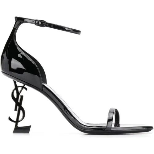 Opyum Sandals In Patent Leather With A Heel - Saint Laurent - Modalova