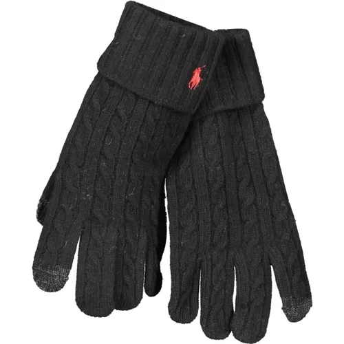 Men's Embroidered Logo Gloves , male, Sizes: ONE SIZE - Ralph Lauren - Modalova