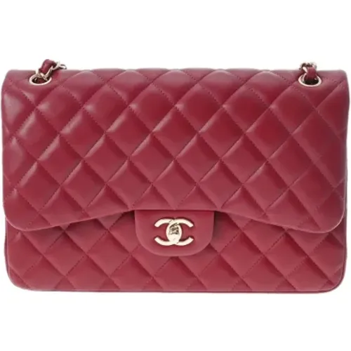 Burgundy Leather Chanel Flap Bag , female, Sizes: ONE SIZE - Chanel Vintage - Modalova