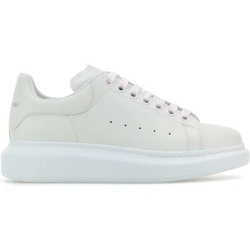 Klassische weiße Ledersneaker , Damen, Größe: 38 1/2 EU - alexander mcqueen - Modalova