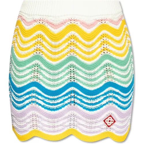 Skirt with logo , female, Sizes: XS - Casablanca - Modalova