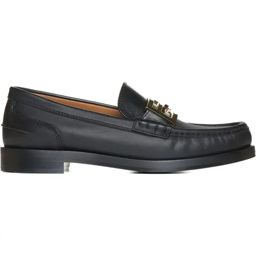 Schwarze Flache Schuhe , Damen, Größe: 38 1/2 EU - Fendi - Modalova