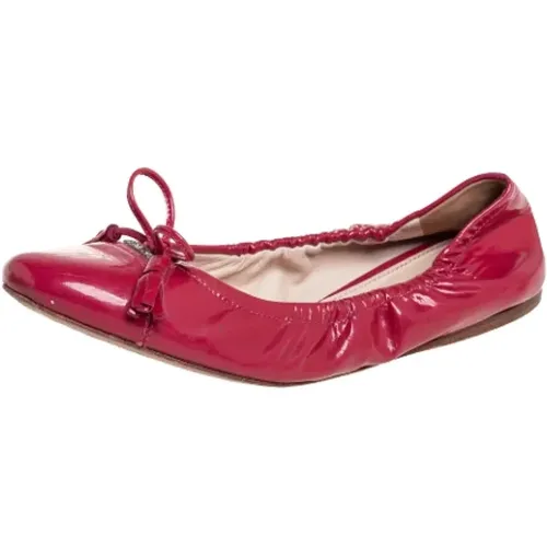 Pre-owned Leather flats , female, Sizes: 2 UK - Prada Vintage - Modalova