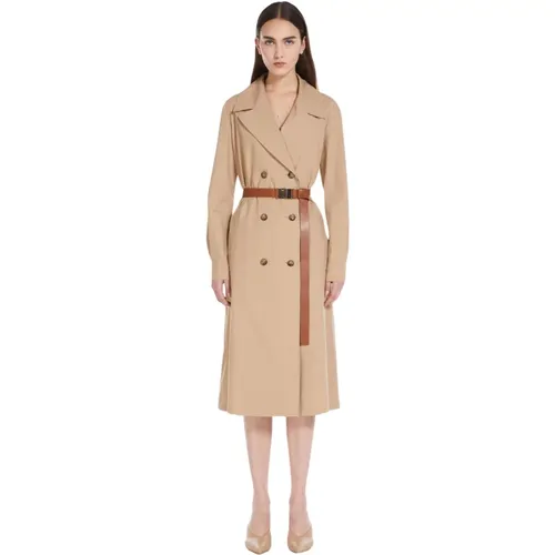 Shirt Dress with Belt , female, Sizes: L, M - Max Mara Studio - Modalova