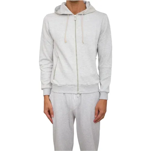 Grauer Hoodie Sweatshirt , Herren, Größe: M - Eleventy - Modalova