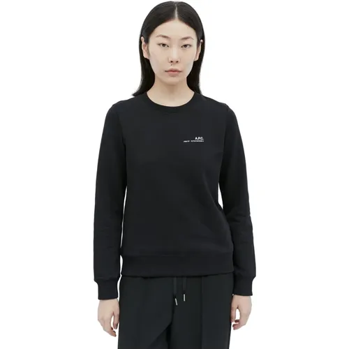 Baumwoll-Jersey-Logo-Print-Sweatshirt , Damen, Größe: XS - A.p.c. - Modalova